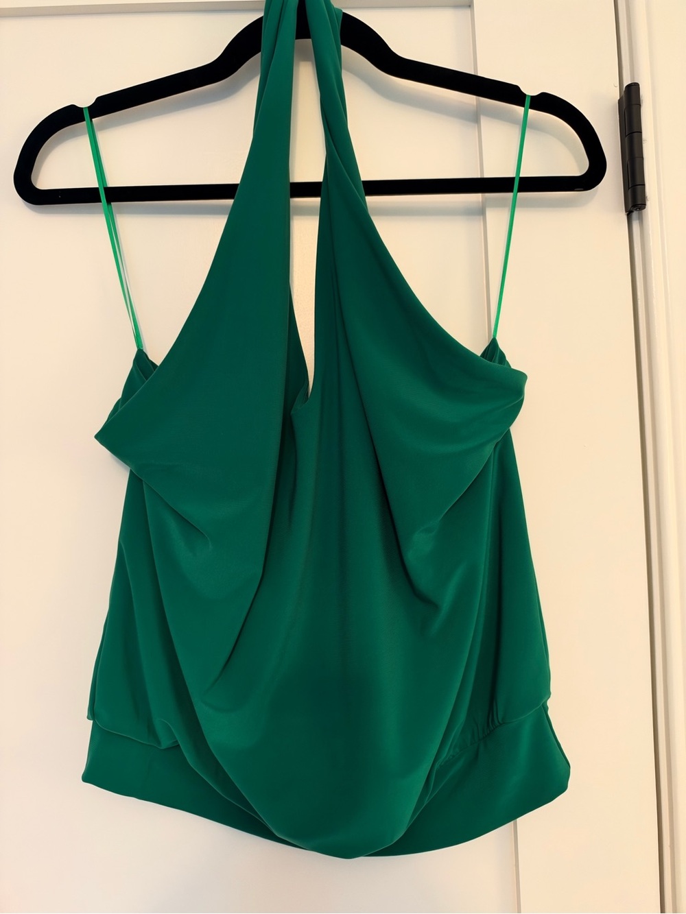 Express Emerald Green Draped Halter & Spaghetti Strap Cami